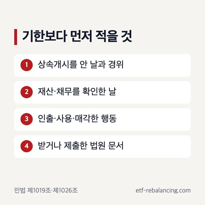상속 승인 포기 상담 전에 확인할 날짜와 재산 행동