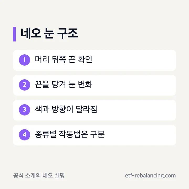 네오 브라이스 눈 조작 방식의 공식 설명