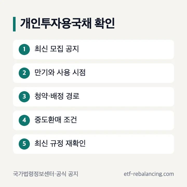 개인투자용국채 청약 전 확인 순서
