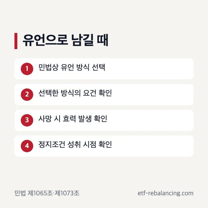 사실혼 상대방 유언 방식과 효력 발생 시점