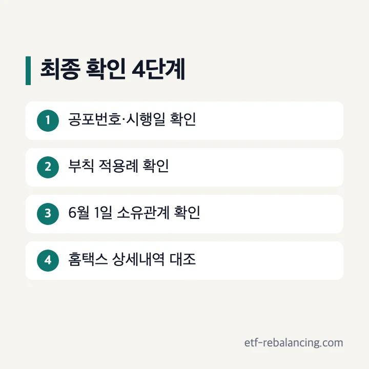 종부세 개편 시행일과 홈택스 최종 확인 순서