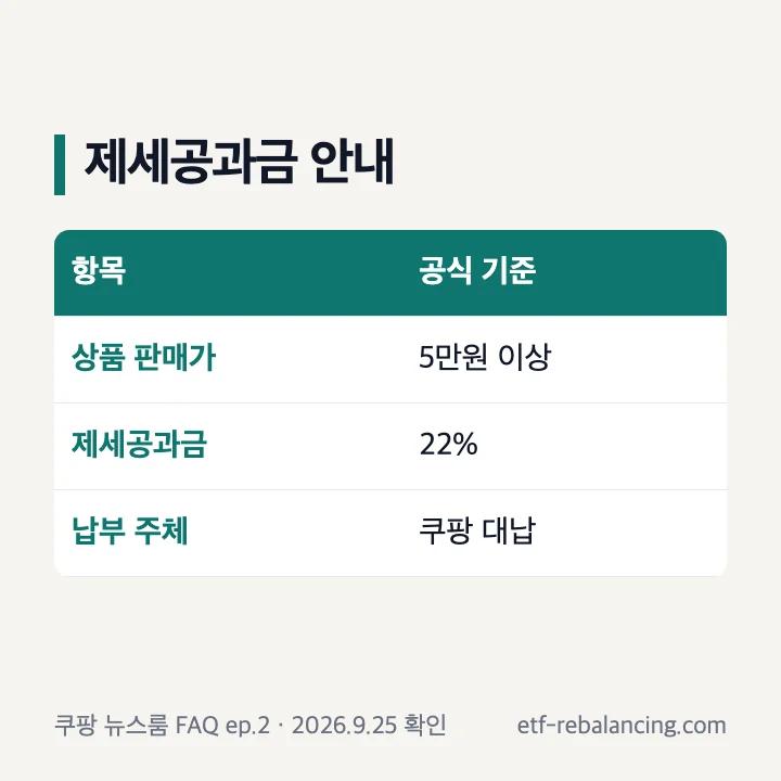 쿠팡체험단 5만원 이상 체험 상품과 제세공과금 처리