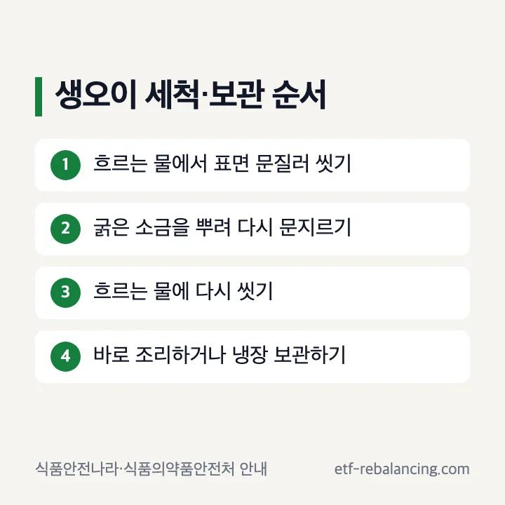 오이 표면 세척과 조리 전 냉장 보관 순서