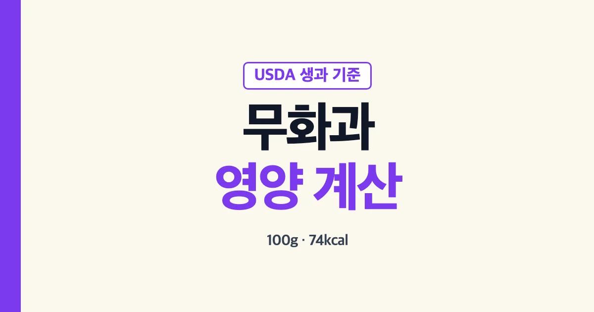 무화과 100g 영양과 먹은 양 계산 안내