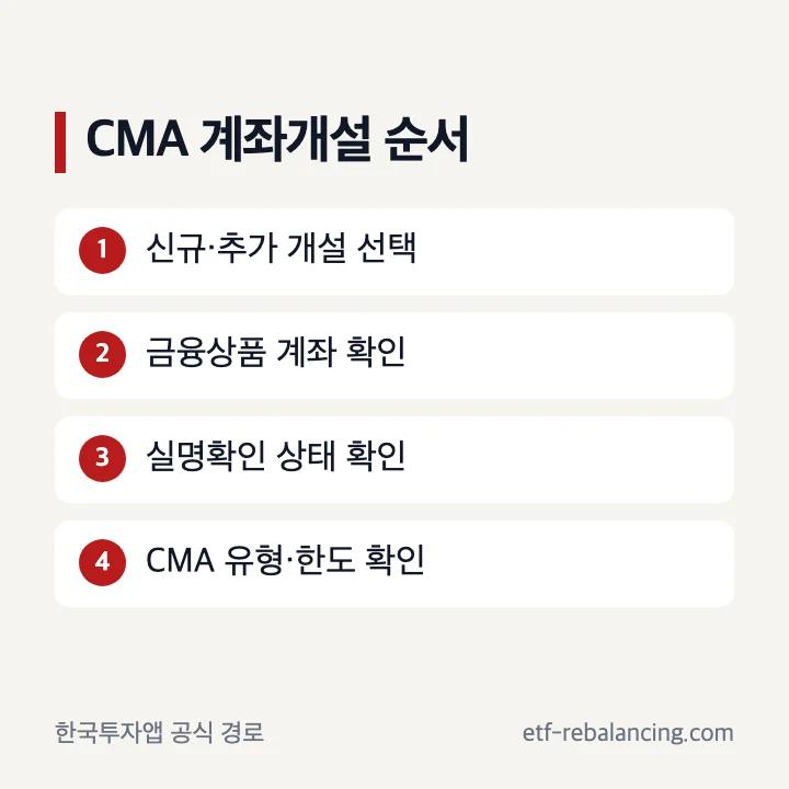 한투 CMA 계좌개설 공식 앱 확인 순서