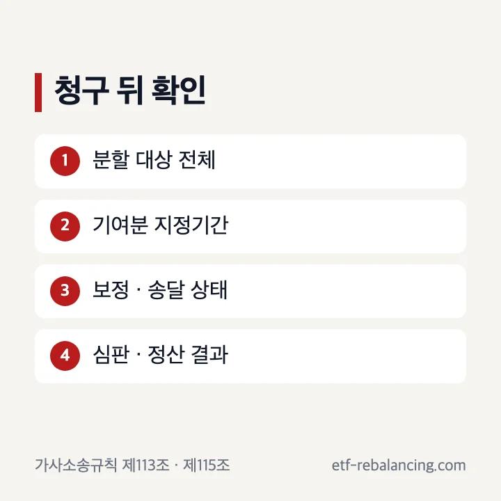 상속재산분할심판청구 뒤 확인할 사항