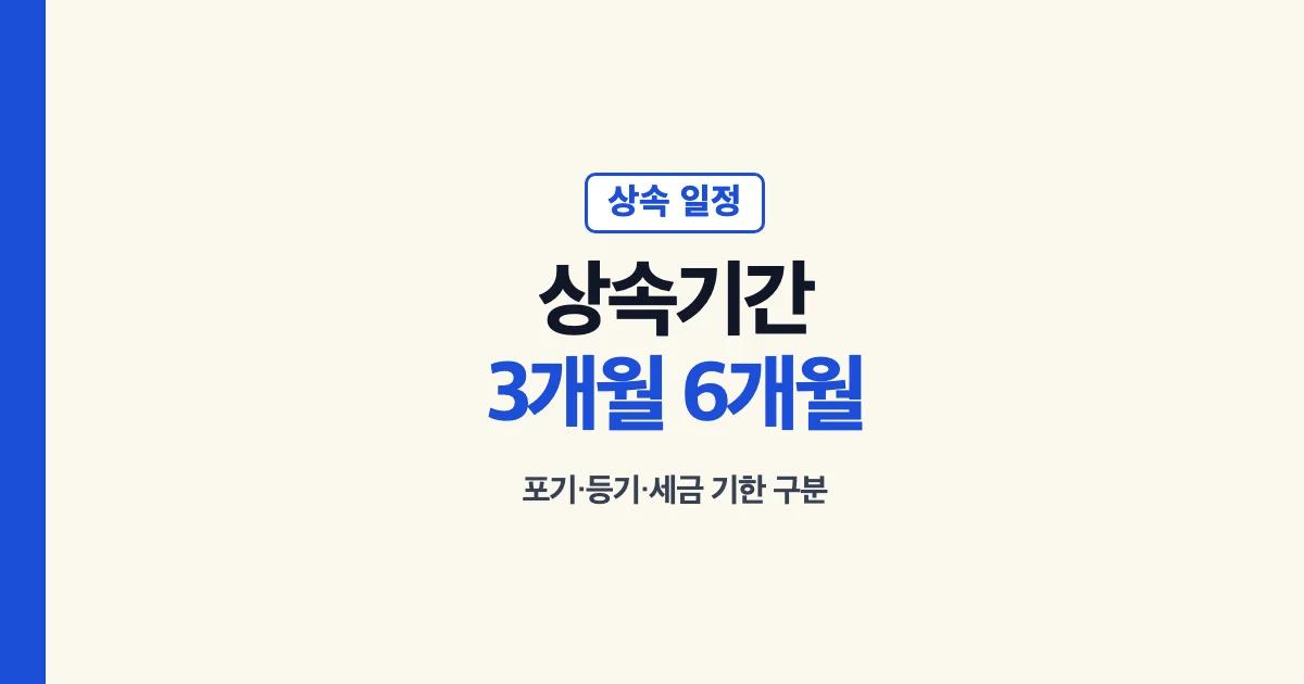 상속기간 3개월 6개월과 상속등기 확인 안내