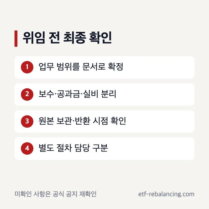 상속전문법무사 위임 전 업무 비용 자료 반환 최종 확인