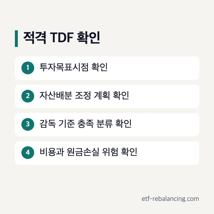 IRP 적격 TDF 확인 순서