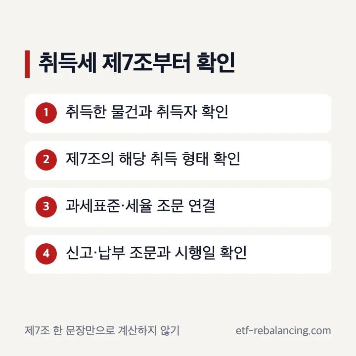 지방세법 제7조에서 취득세 신고 조문까지 확인하는 순서