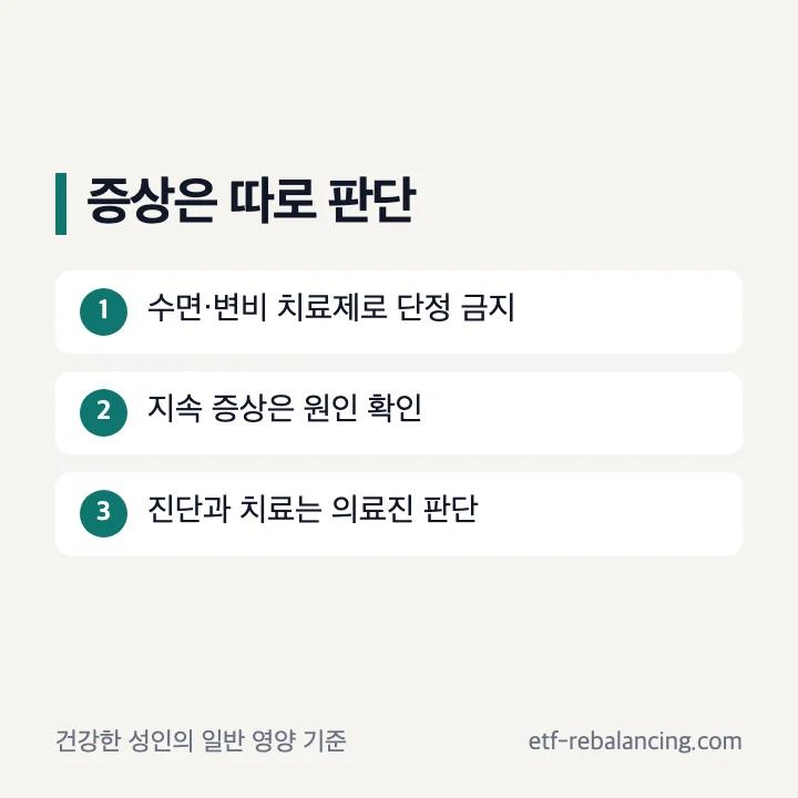 마그네슘과 수면 변비 정보 확인 원칙