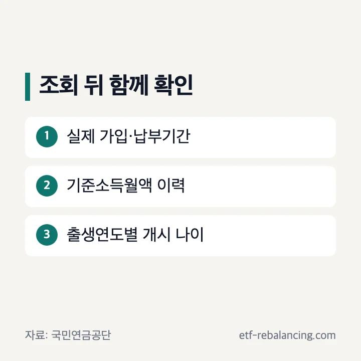 국민연금 예상액 조회 뒤 확인할 가입기간, 기준소득월액, 지급개시연령