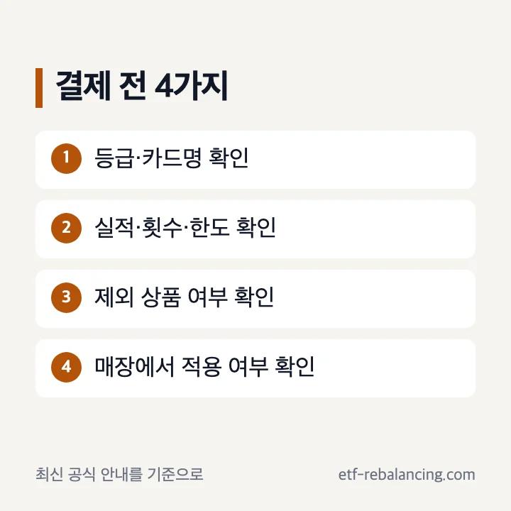 아웃백 결제 전 할인 조건 확인 순서
