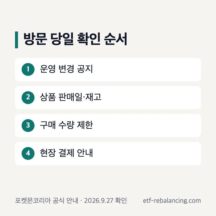 고풍상점 방문 전 운영 상품 결제 확인 순서