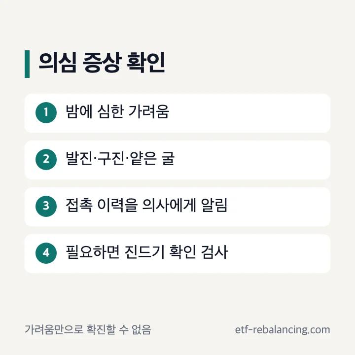 야간 가려움과 손가락 사이, 손목 등 확인 부위
