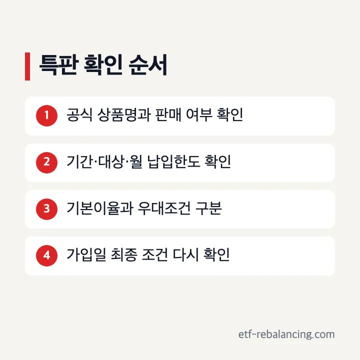 신한은행 적금 특판 가입 전 확인 항목