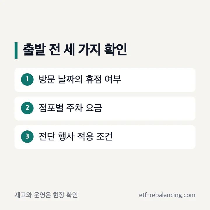 트레이더스 방문 전 휴점일 주차 전단을 확인하는 세 단계