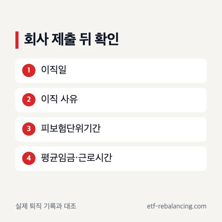 실업급여 이직확인서 제출 주체와 확인 항목