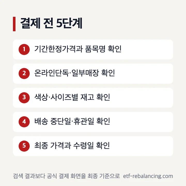 유니클로 추석세일 결제 전 가격 재고 배송 확인 순서