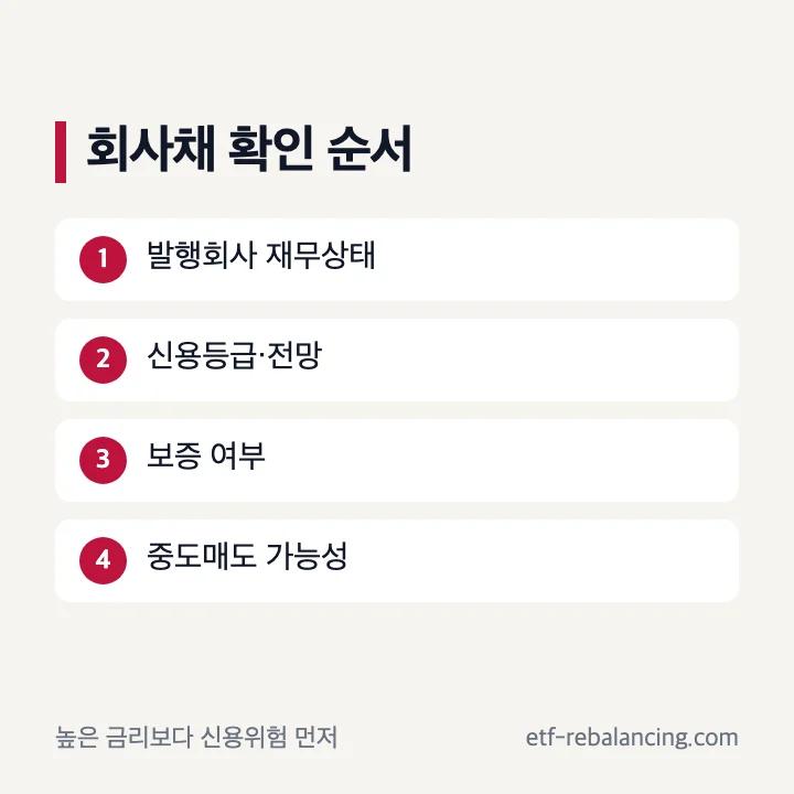 회사채 투자 전 신용등급 재무상태 보증 여부 중도매도 확인
