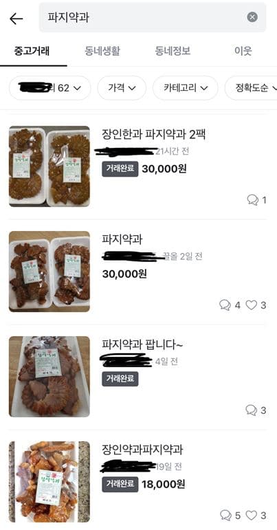 장인약과 3