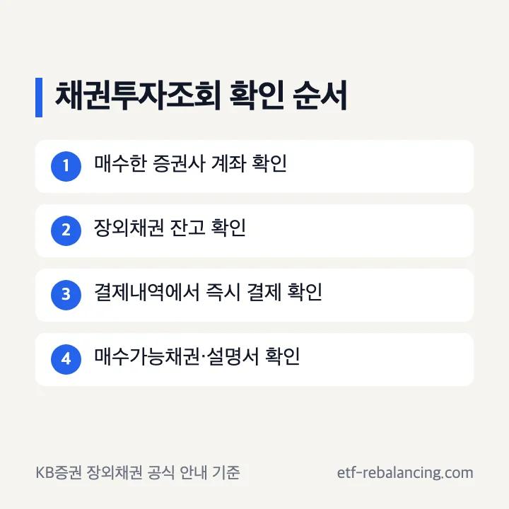 채권투자조회 장외채권 잔고와 결제내역 확인 순서