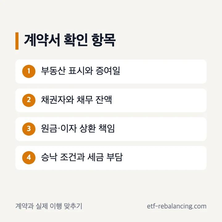 부담부증여 계약서에 확인할 재산 채무 승계와 신고 항목