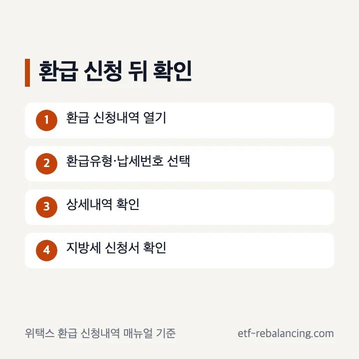 자동차세 환급 신청 뒤 확인 순서