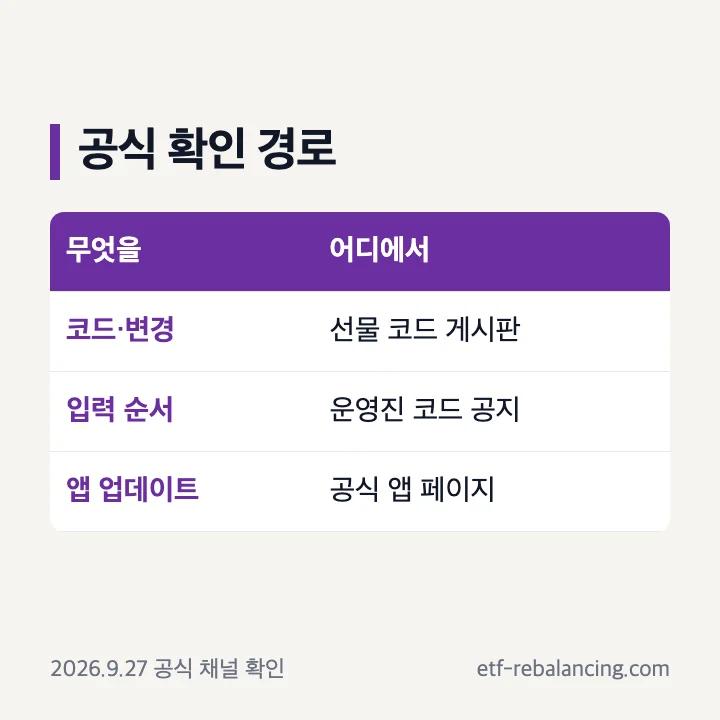 공식 라운지와 앱 페이지의 확인 목적 구분