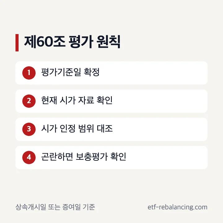 상속세 및 증여세법 제60조 재산 평가 원칙