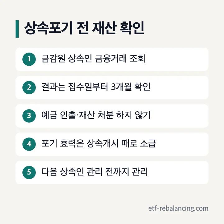상속포기 전 재산 확인 순서