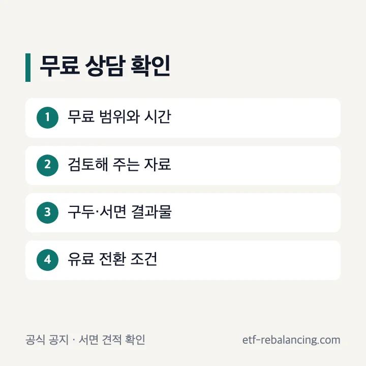 상속 세무사 무료 상담 확인 항목