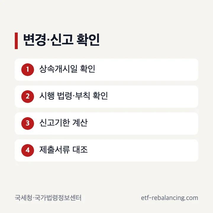 상속개시일 신고기한 현행 법령 순서로 상속세 기준 변경 확인