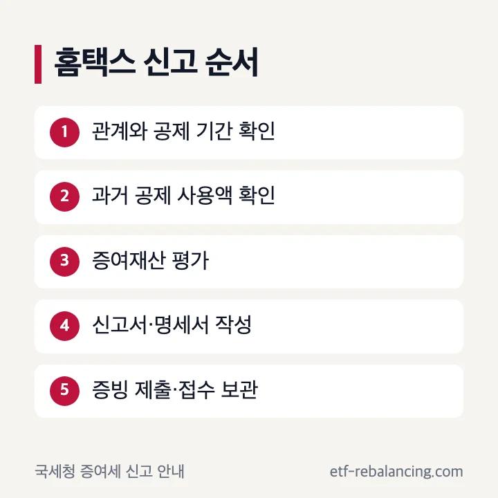 홈택스 혼인증여공제 신고 순서