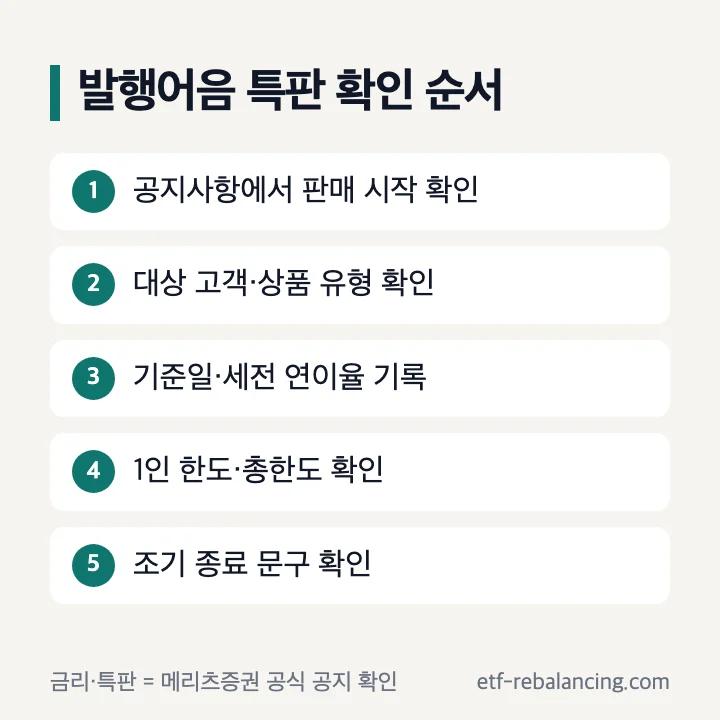 메리츠 발행어음 특판 확인 순서