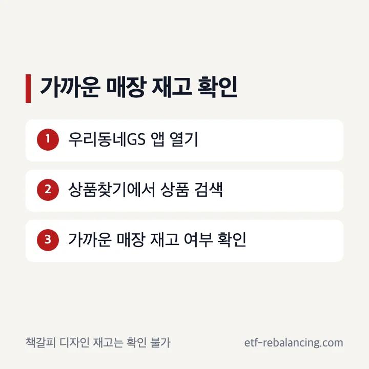 우리동네GS 앱에서 상품찾기와 가까운 매장 재고 여부 확인 순서