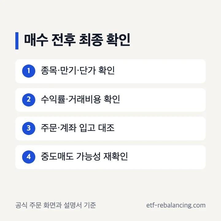 국민주택채권 매수 전후 최종 확인 항목