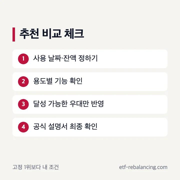 파킹통장 추천과 금리 비교 최종 점검표