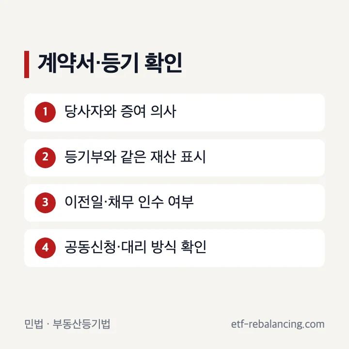 부동산 증여계약서 작성과 소유권 이전등기 순서