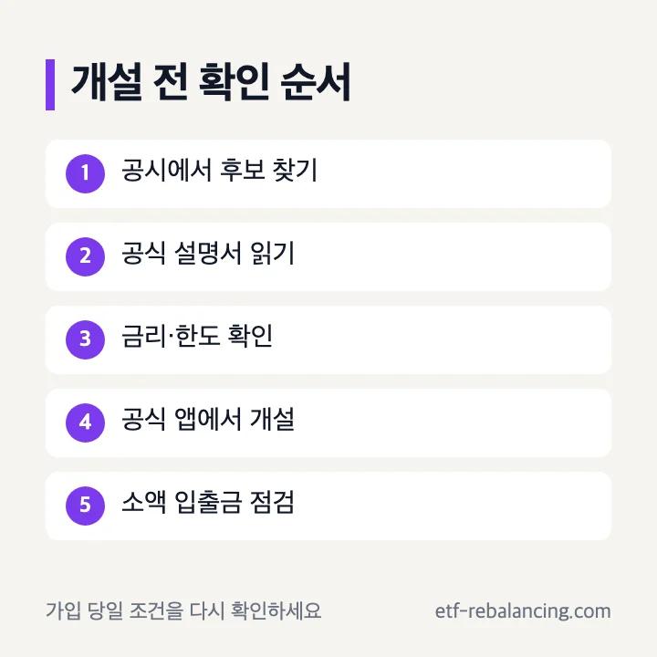 저축은행 파킹통장 개설 전 확인 순서