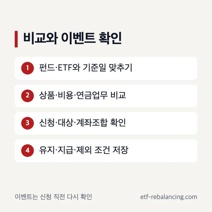 증권사 연금저축 비교 추천 이벤트 확인 순서