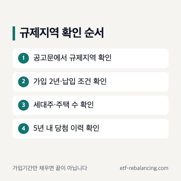 투기과열지구 청약과열지역 1순위 제한 확인 순서