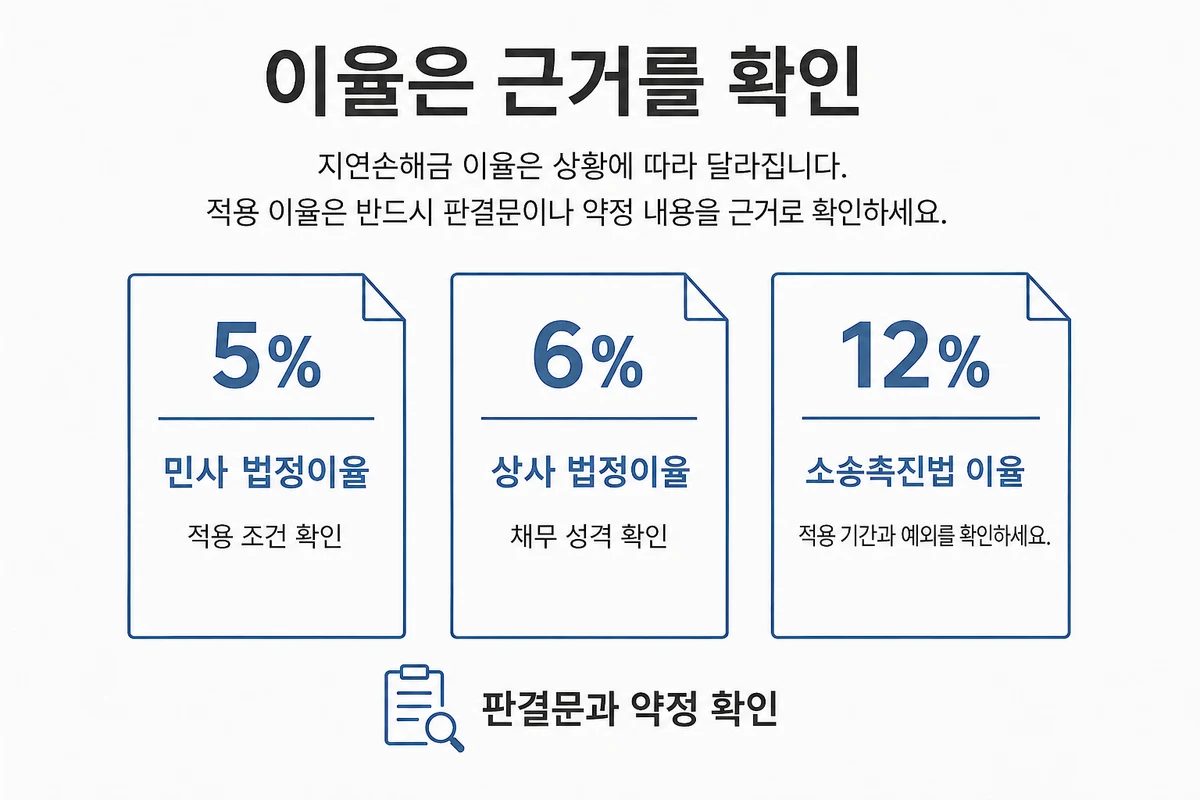 5%·6%·12% 이율을 판결문과 약정에서 확인하는 안내