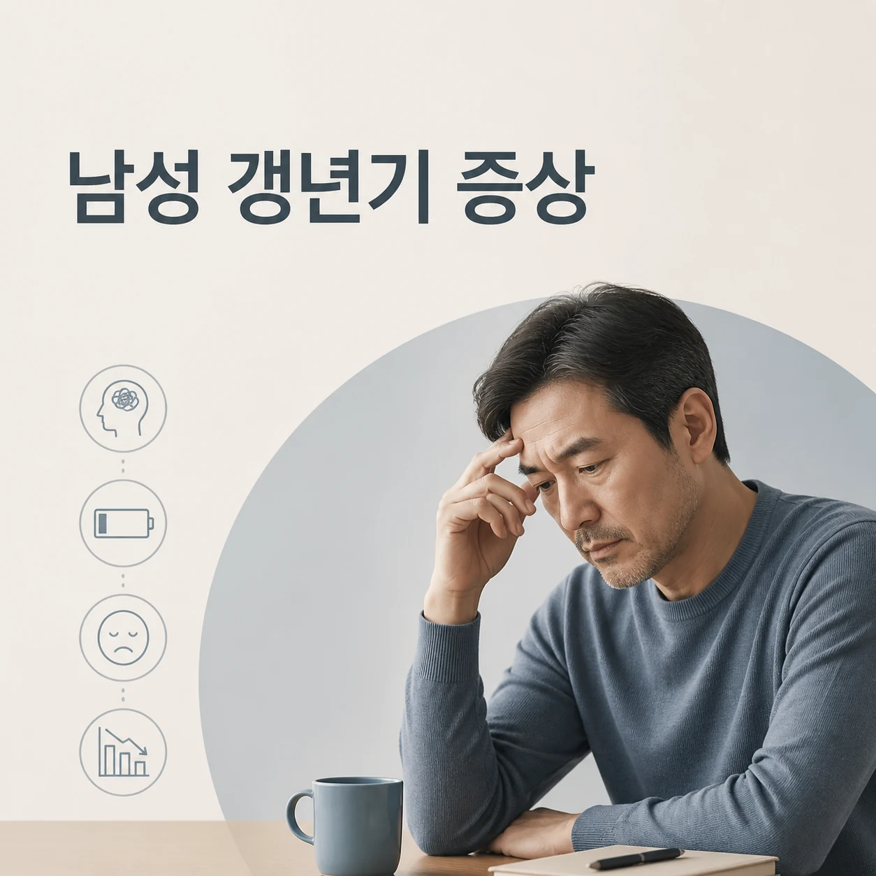 남자 갱년기 증상 시기와 남성호르몬 검사 2 남성 갱년기 증상 대표 이미지