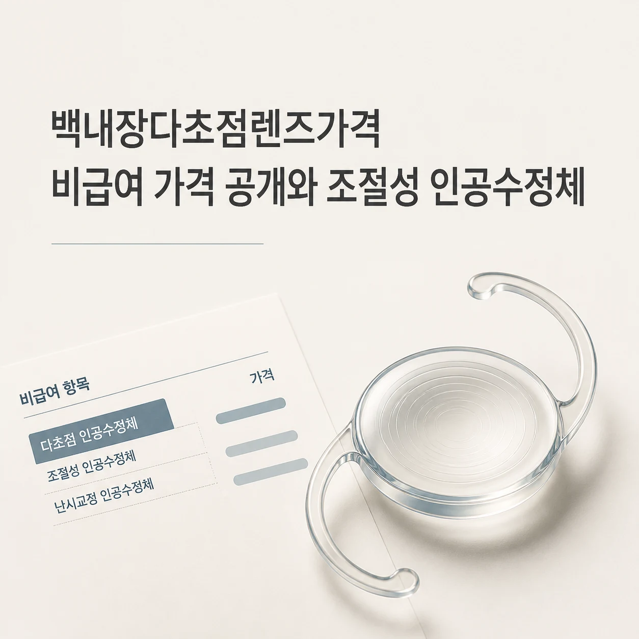 백내장다초점렌즈가격 대표 이미지