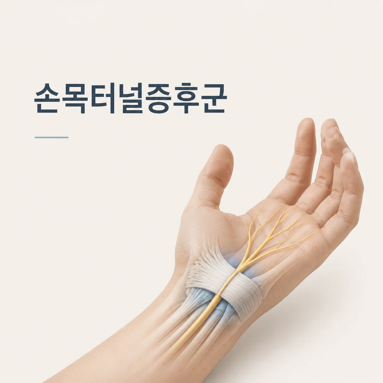 손목터널증후군 정중신경 압박과 수근관 유리술 1 손목터널증후군 대표 이미지