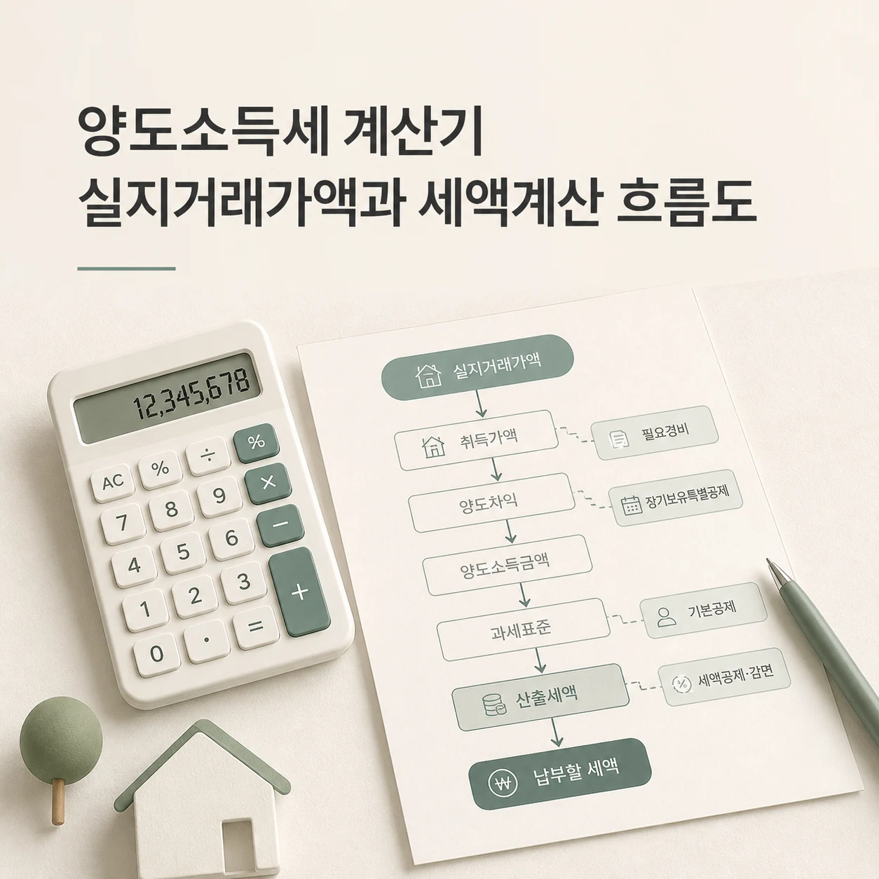 2026 양도소득세 계산방법과 필요경비·공제 순서 2 양도소득세 계산기 대표 이미지