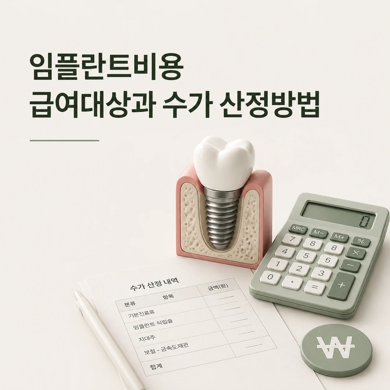 임플란트비용 급여대상과 수가 산정방법 1 임플란트비용 대표 이미지