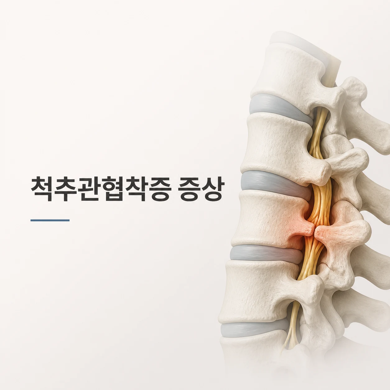 척추관협착증 증상과 신경인성 파행 1 척추관협착증 증상 대표 이미지