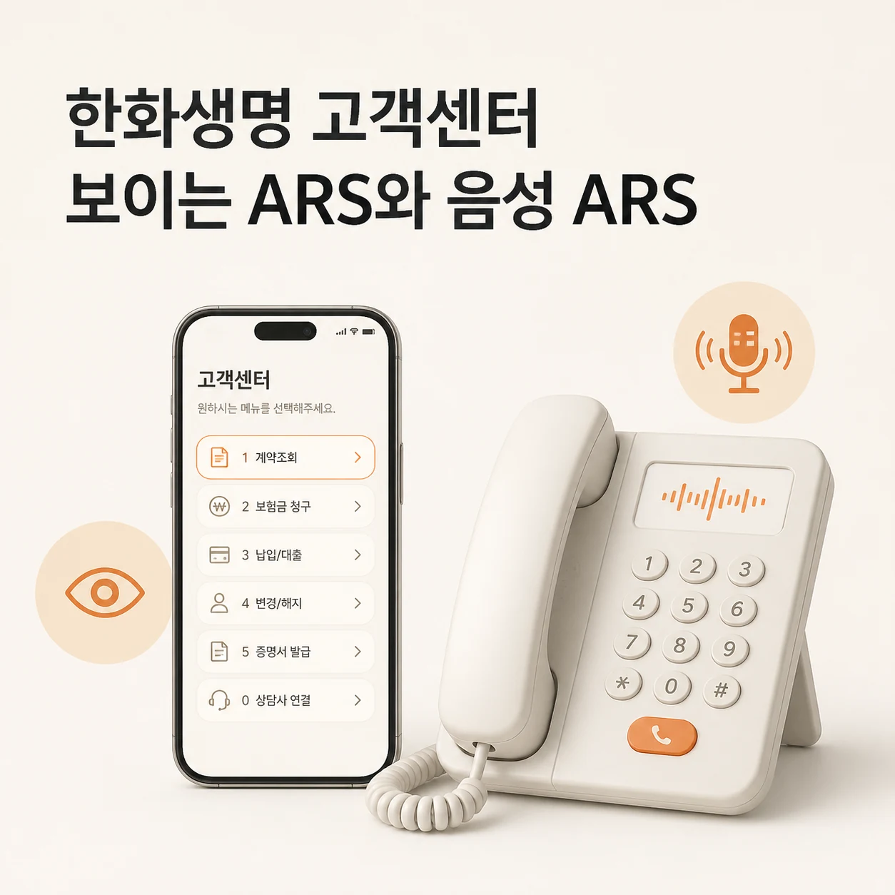 한화생명 고객센터 보이는 ARS와 음성 ARS 1 한화생명 고객센터 대표 이미지